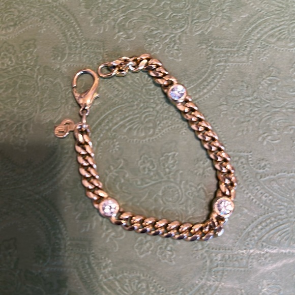 Dior Jewelry - Vtg Christian Dior gold tone with clear stones bracelet